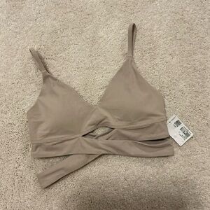 Lululemon Athletica Taupe Cross-Front Bralette